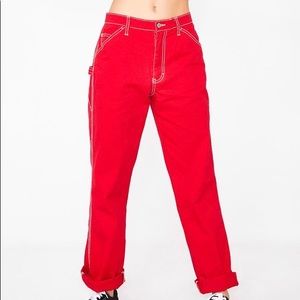 NEW DICKIES Red Women’s Carpenter Pants Size 24